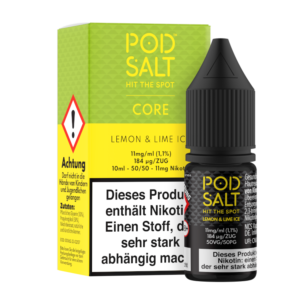 Pod Salt Core Nikotinsalz Liquid Lemon - Hochwertiges Nikotinsalz-Liquid mit erfrischendem, intensivem Zitronengeschmack